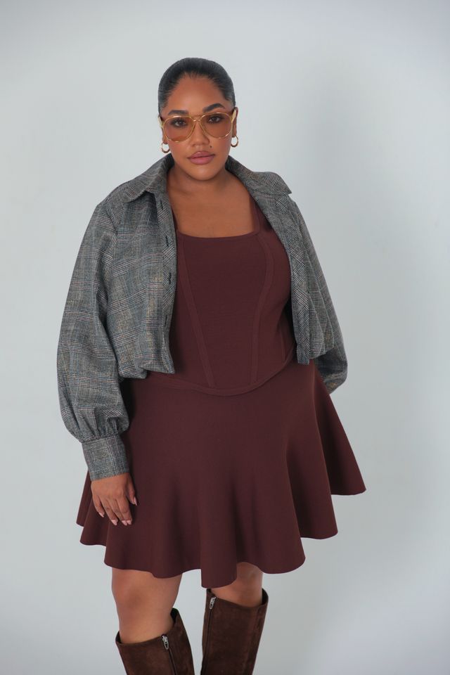 Foundation Flare Skirt — Brown