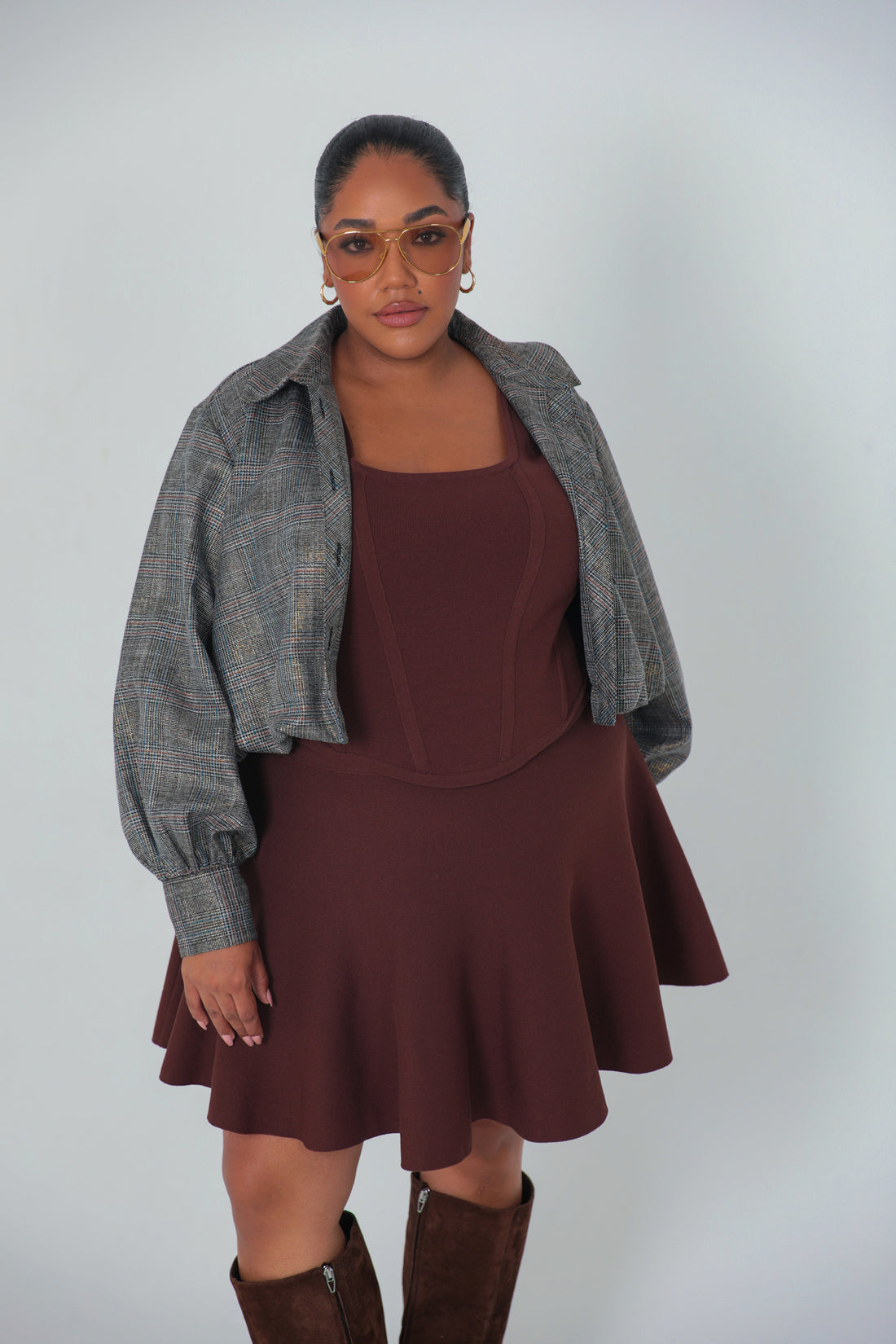 Foundation Contour Top — Brown