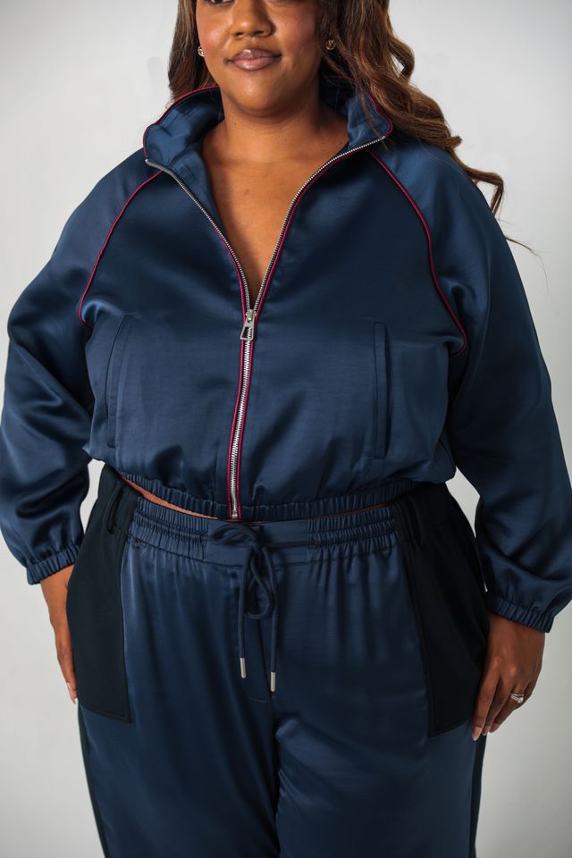 Elevate Satin Bomber